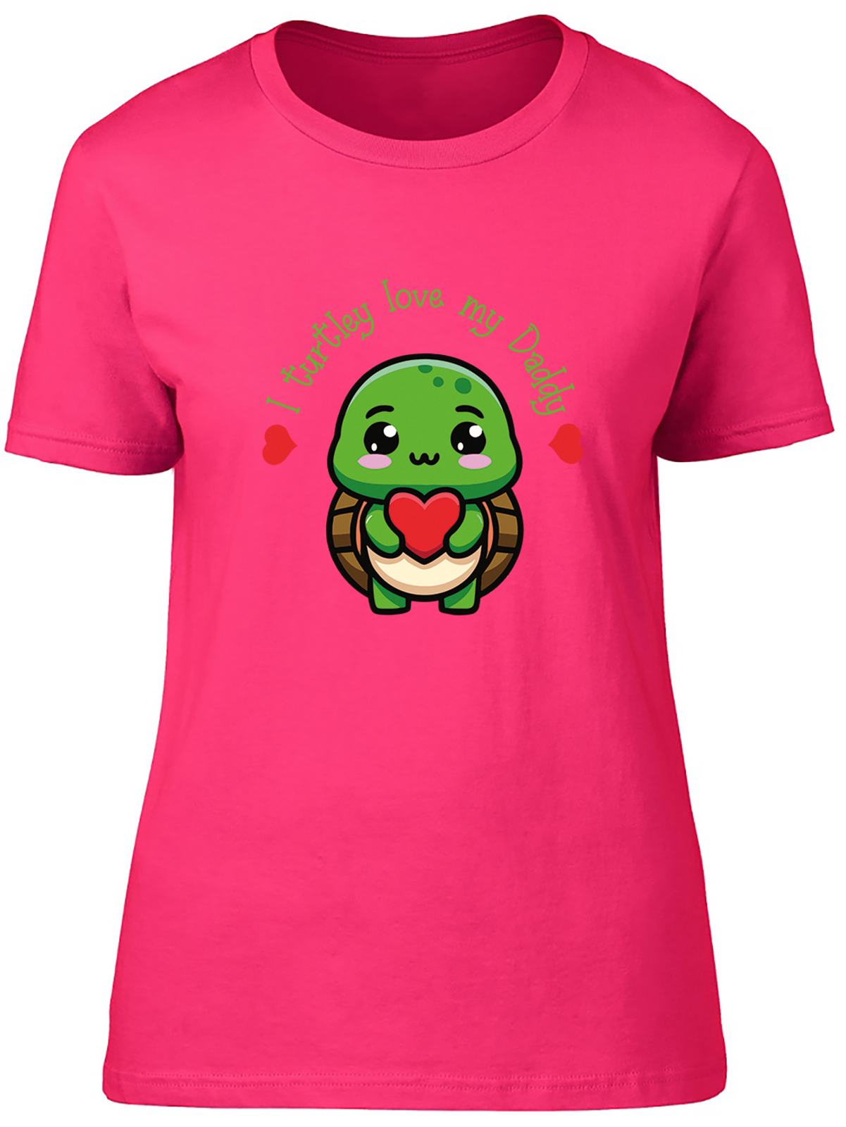 Father's Day Womens T-Shirt I Turtley Love my Daddy Turtle Ladies Gift 
